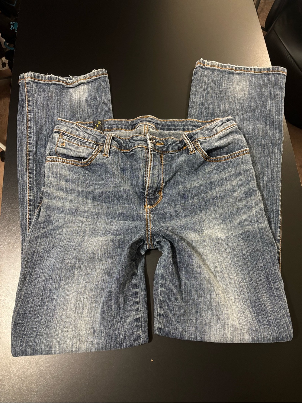 2000s y2k low rise slim boot Wrangler Aura denim jeans